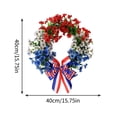 thumbnail image 3 of Patriotic Summer Wreath for Front Door, 4th of July Wreath, Flag Bowknot Wreaths for Memorial Day Independence Day Home Decor, 3 of 7