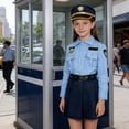thumbnail image 2 of Leey-World Outfits for Toddler Girls Girls Cloth Cop Uniform for Dress Up 4-15Years(Blue,9-11 Years), 2 of 5