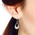 thumbnail image 3 of AeraVida Traditional Teardrop Shiva Shell Inlay Sterling Silver Dangle Earrings, 3 of 5