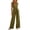 Army Green, variant on Womens V Neck Sleeveless Wrap Jumpsuit Self Tie Waisted Wide Leg Romper with Pockets for Summer Casual Vacation