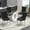 Table with 4 Black Chairs Silver Leg, variant on 63" Modern Glass Dining Table Set with 4 Black Velvet Upholstered Chairs, 5 pieces of Dining room Set for Kitchen Dining Room Living Room Office