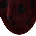 thumbnail image 3 of UTSJKR Women's Heart Print Furry Poncho Shawl, Winter Warm Faux Fur Trim Cape Cloak, Soft Plush Outer Layer for Casual Daily and Holiday Styling Wine, 3 of 4