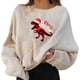 thumbnail image 2 of Sudaderas para mujer, suéteres navideños para fiestas, divertidos, con estampado gráfico, cuello redondo, manga larga, sudaderas con capucha, 2 of 6