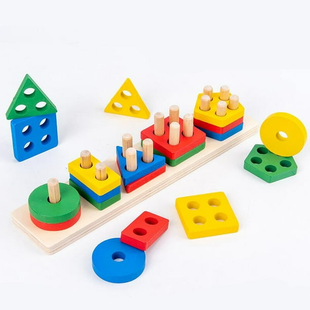 Jeux Montessori Jouet en Bois Multi-Activités pour Enfants 1 2 3 4 Ans