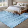 thumbnail image 4 of Blue Area Rugs 5'x7', Washable Small Throw Rugs for Laundry Room Playroom, Modern Abstract Art Ombre Striped Indoor Outdoor Rug Non-Slip Low Pile Carpet Runner Reversible Floor Mats, 4 of 8