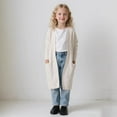 thumbnail image 2 of TAIAOJING Child Toddler Girls Long Sleeve Cardigan Coat Jacket Casual Knitted Sweater With Pockets Boho 5-6Y, 2 of 6