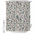 thumbnail image 2 of Teal Green Leaf Waterproof Fabric Shower Curtain,Vintage Farmhouse Boho Pastoral Tribal Waterproof Fabric Shower Curtain for Bathroom Curtains Bathtubs Shower Curtains with 12 Hooks Standard 72x72, 2 of 8