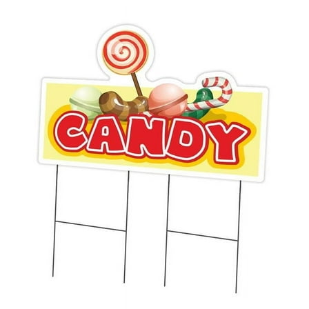 SignMission  24 x 36 in. Yard Sign & Stake - Candy