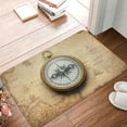 thumbnail image 4 of Goofa 16"x24" Inches Magnetic Old Compass On World Map Doormats for Outdoor Entrance - Non-Slip Welcome Mat, Heavy Duty Door Mats Outdoor, Spring Doormat, 4 of 9