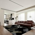 thumbnail image 3 of 3x6 Runner Rugs Black Gold Butterfly Bedside Rug, Modern Light Luxury Simple Floral Laundry Rug with Non Slip Backing for Bedroom Kitchen Sink Front Door Entryway Indoor, 3 of 7