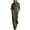 *Army Green, variant on ClodeEU Women's Button Down Collared Long Sleeve Jumpsuit,High Waist Wide Leg Romper with Pockets ,Women's Plus L