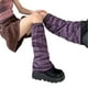 thumbnail image 4 of VISgogo, calcetines calentadores de piernas a la moda para mujer, estilo gótico Lolita, Color sólido, calcetines cálidos rasgados calados, cubierta de pie, ropa de calle VISgogo moda, 4 of 4