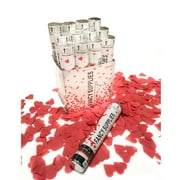 KOS Pack of 6 Large 12"-inch Red Hearts Confetti Wedding party new years club romantic (6, 12" Red Hearts)