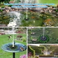 thumbnail image 4 of Fuente solar para pájaros, fuente solar flotante en forma de hoja de loto de 6 V 1 W con boquillas, para piscina, estanque, jardín, patio ER, 4 of 5