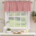 thumbnail image 2 of 2 Pack Vintage Peach Pink Valances for Windows Bedroom Living Room Window Treatments, Farmhouse Retro Solid Color Linen Texture Rod Pocket Valance Drapes Short Kitchen Curtains Over Sink 42"x18", 2 of 8