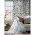 thumbnail image 4 of Sheer Curtains 72 Inches Long, Spring Red Floral Semi Sheer Curtains Light Filtering Window Treatment, Daiy Birds Farmhouse Blue Botanical Privacy Voile Drapes for Living Room Bedroom 52x72 Inch, 4 of 7
