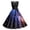 A#Dark Gray106, variant on Womens Summer Dress Galaxy Print Sleeveless O-Neck Flowy Swing Dresses With Waist Bow