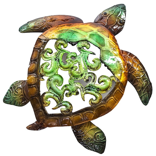 Metal Turtle Wall Decor 9"