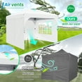 thumbnail image 5 of HOTEEL 10x10 Ez Up Pop Up Canopy Tent, Party Tents with One Push Central Button Air Vent, Instant Canopy Tent with Sidewalls & Reflective Strip, White, 5 of 9