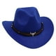thumbnail image 3 of Sombrero de vaquero occidental perfecl Sombrero de Vestido de lujo Azul, 3 of 8
