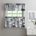 thumbnail image 2 of Gray Abstract Oil Painting 3-Piece Kitchen Curtains Set Kitchen Curtains Sets with Valance for Windows Rod Pocket Machine Washable Kitchen Decor Decorations (54"x18"+2x27.5"x24"), 2 of 6