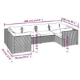 thumbnail image 4 of vidaXL 6 Piece Garden Lounge Set with Cushions Poly Rattan Grey, 4 of 5