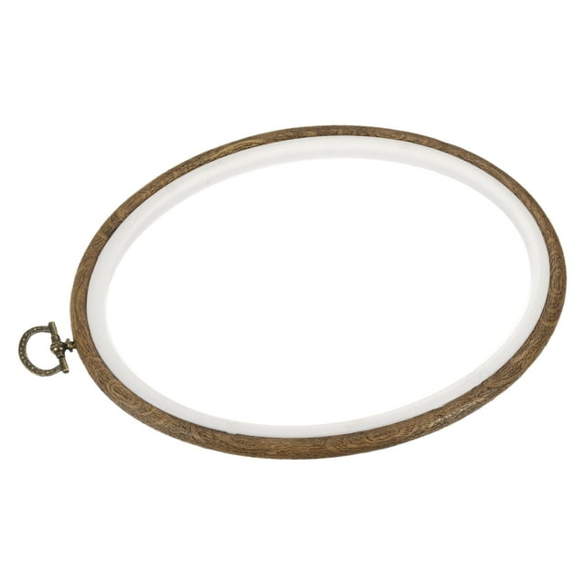 Aro de Bordado Ovalado de Goma Uxcell 7x5" para Punto de Cruz, Paquete de 2