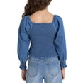 thumbnail image 3 of Jordache Girls Smocked Denim Top, Sizes 4-18, 3 of 5