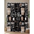 thumbnail image 4 of Shower Curtain Coffee Cup Bathroom Curtains with Hooks, Waterproof Fabric Black Coffee Beans Day Bath Shower Curtains Set for Bathroom Bathtubs Decor 72x72 Inch, 4 of 8