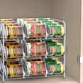 thumbnail image 3 of Can Organizer for Pantry Stackable 2 Pack Can Storage Organizer Rack Stacking Can Dispensers Small Space Holds up to 36 Cans for Pantry Kitchen Cabinet- Silver, 3 of 7