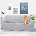 thumbnail image 2 of Latest Checkered 4 Pieces Couch Covers for 3 Cushion Couch Extra Large High Stretch Thickened Sofa Cover for Pets Anti Slip Furniture Protector Sofa Slipcovers (X Large, Black and White Checkered), 2 of 7