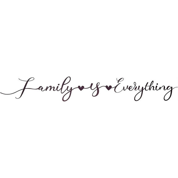 1 Sheet Family is Everything Wall Stickers Family Lettering Wall Decals Inspirational Saying Stickers for Living Bedroom Home Decorations Black(48.4x8cm) Bronze