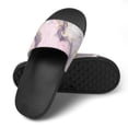 thumbnail image 4 of GZHJMY Stylish Slides for Women Men, Purple Gold Marble Abstract Art Soft Flexible Slip-on Sandals Slippers, 4 of 7