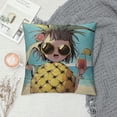 thumbnail image 2 of Chilfamy  Summer Pillow Covers Funny Watermelon Pineapple Throw Pillow Covers Summer Farmhouse Cushion Case Decor for Sofa Couch 22x22in, 2 of 5