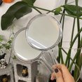 thumbnail image 2 of Makeup Mirror Clear Image Comfortable Grip Good Reflection Cosmetics Burr Free Double-Sided Handheld Magnifying Mirror Gift Supply, 2 of 8