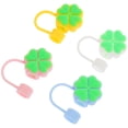 thumbnail image 5 of FRCOLOR 8 pcs  Silicone Straw Tip Plugs Drinking Straw Caps Leaf Shaped Straw Tip Covers, 5 of 8