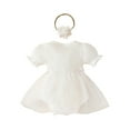 thumbnail image 4 of CAICJ98 Baby Girl Flower Dress Summer Romper Dresses for Toddler Girls Princess Birthday Wedding Party Tulle Dress White,12-18 Months, 4 of 7