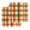 Orange, Sage, Cream, variant on Brown Checked Kitchen Dish Towels for Drying Dishes Set of 2, Watercolor Coffee Buffalo Plaid Waffle Weave Microfiber Hand Tea Bathroom Towels Quick Dry & Absorbent Towel 12x12