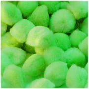 Pom Poms, solid Color, 2-inch (51-mm), 50-pc, Neon Green