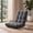 Dark Grey, variant on LOGYAT Floor Chair with Back Support for Adults, 14 Positions Velvet Floor Seat, Dark Gray