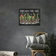 thumbnail image 2 of Cactus Wall Art Succulent Bathroom Wall Decor Christian Scripture Bible Verse Botanical Plant Pictures God Says You Are Canvas Prints Framed Painting Artwork For Kitchen Bedroom Living Room Office, 2 of 6