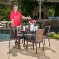 thumbnail image 4 of Noble House Farley 7 Piece Wicker Patio Dining Set in Brown Dining Set, 4 of 9