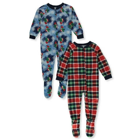

Quad Seven Boys 2-Pack Christmas Coveralls - navy/multi 4t (Toddler)