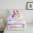 thumbnail image 5 of Erosebridal Initial Letter G Comforter Sets Twin Size, Dreamy Unicorn Comforters & Duvets, Glitter Stars Decor, Reversible 2pcs, 5 of 7