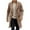 B-Coffee, variant on Men's Peacoat Notched Collar Double Overcoat Warm Fall Winter Trench Coat for Daily Outerwear Brown Size: S