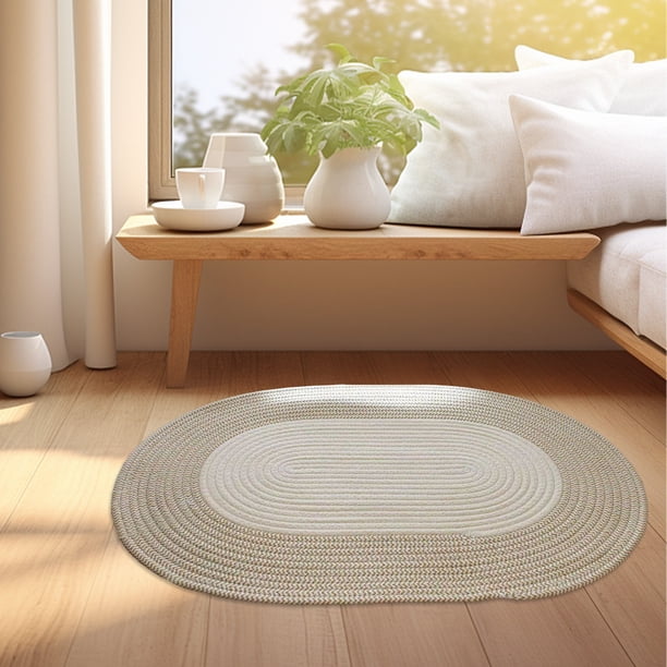 Alfombra tejida antideslizante y absorbente para dormitorio, baño, sala de estar y entrada | Alfombra multiusos para el hogar, cocina, pasillo y uso interior
