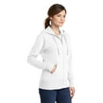 thumbnail image 4 of Port & Company Women's Core Fleece Full-Zip Hooded Sweatshirt. LPC78ZH, 4 of 6