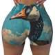thumbnail image 2 of Fotbe Blue Watercolor Duck Shorts Sin Costuras – Shorts Deportivos de Cintura Alta para Mujer, Elásticos para Gimnasio, Yoga, Running o Ciclismo-Large, 2 of 8