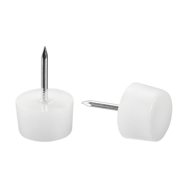 Clavo para patas de muebles, almohadilla protectora para patas de silla y mesa 14mm Dia Plástico 40pcs