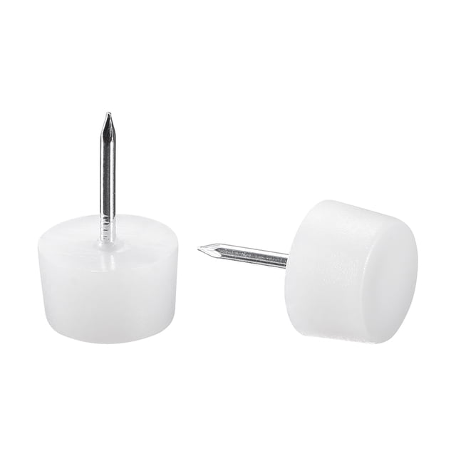 Clavo para patas de muebles, almohadilla protectora para patas de silla y mesa 14mm Dia Plástico 40pcs